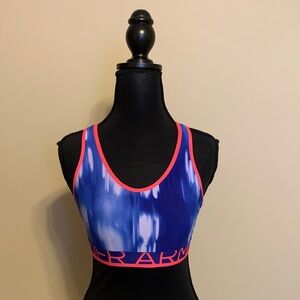 Under Armour Vibrant Blue and Pink Sports Bra